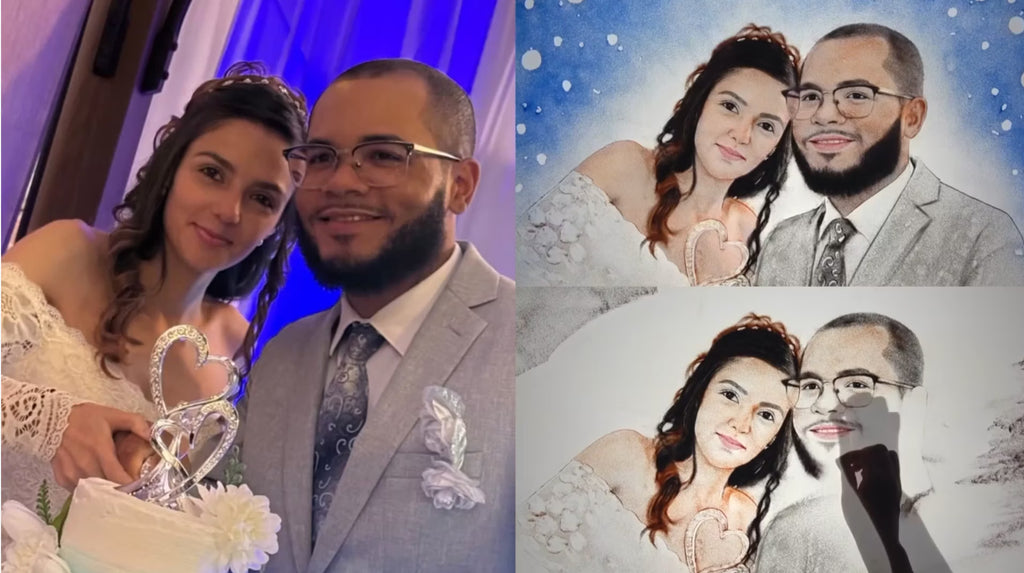Handmade Custom Portrait Sand Art Video